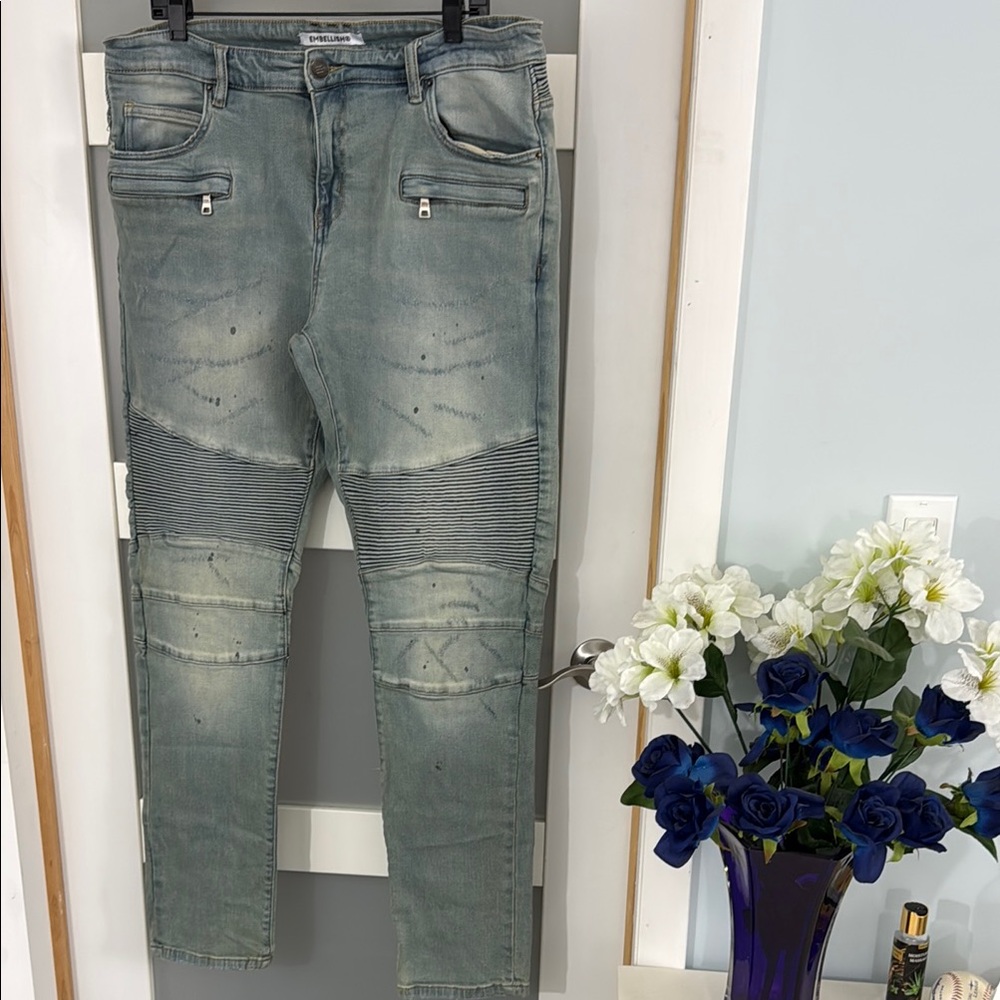 Embellish Men's Blue Jeans